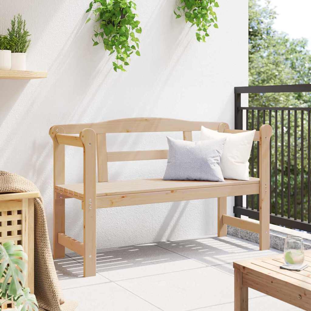 Outdoor Bench 119 X 44 X 76 Cm Solid Pine Wood