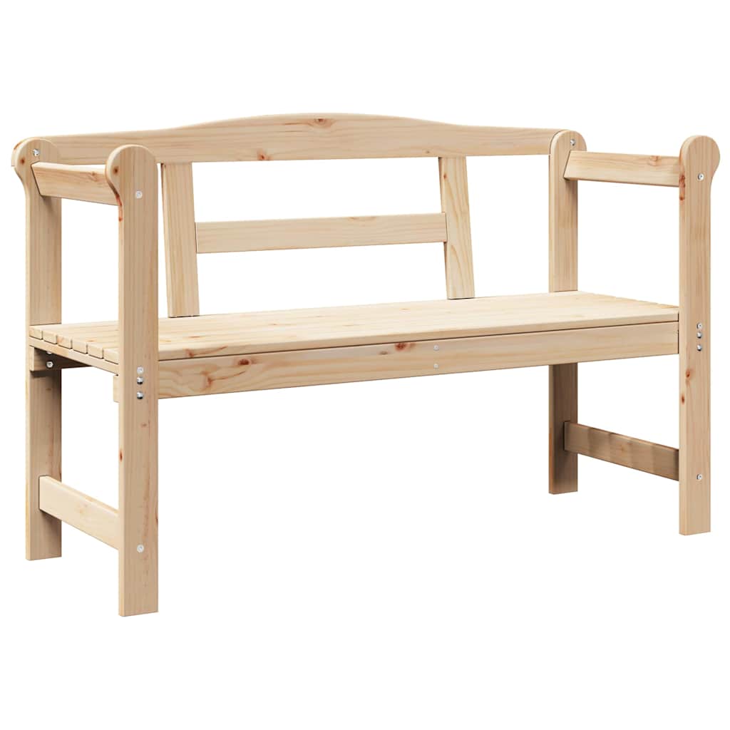 Outdoor Bench 119 X 44 X 76 Cm Solid Pine Wood