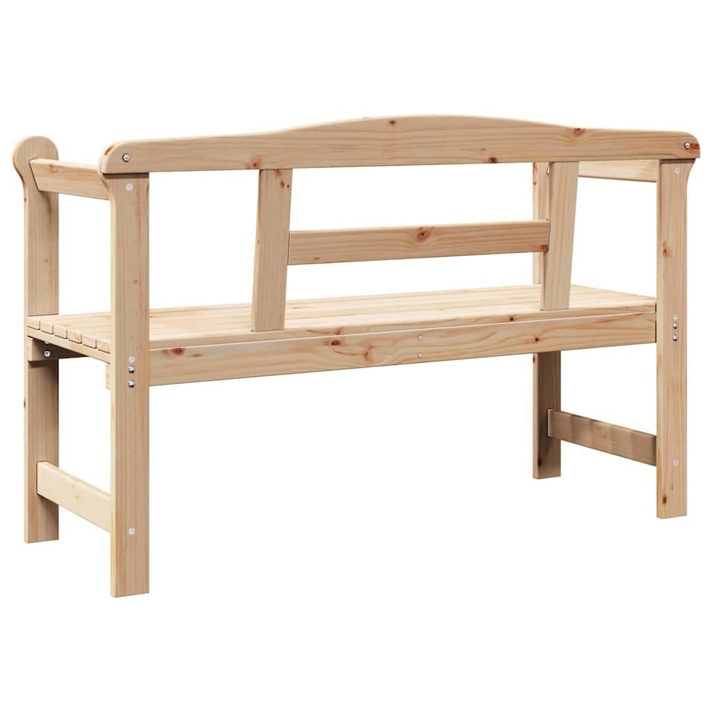 Outdoor Bench 119 X 44 X 76 Cm Solid Pine Wood