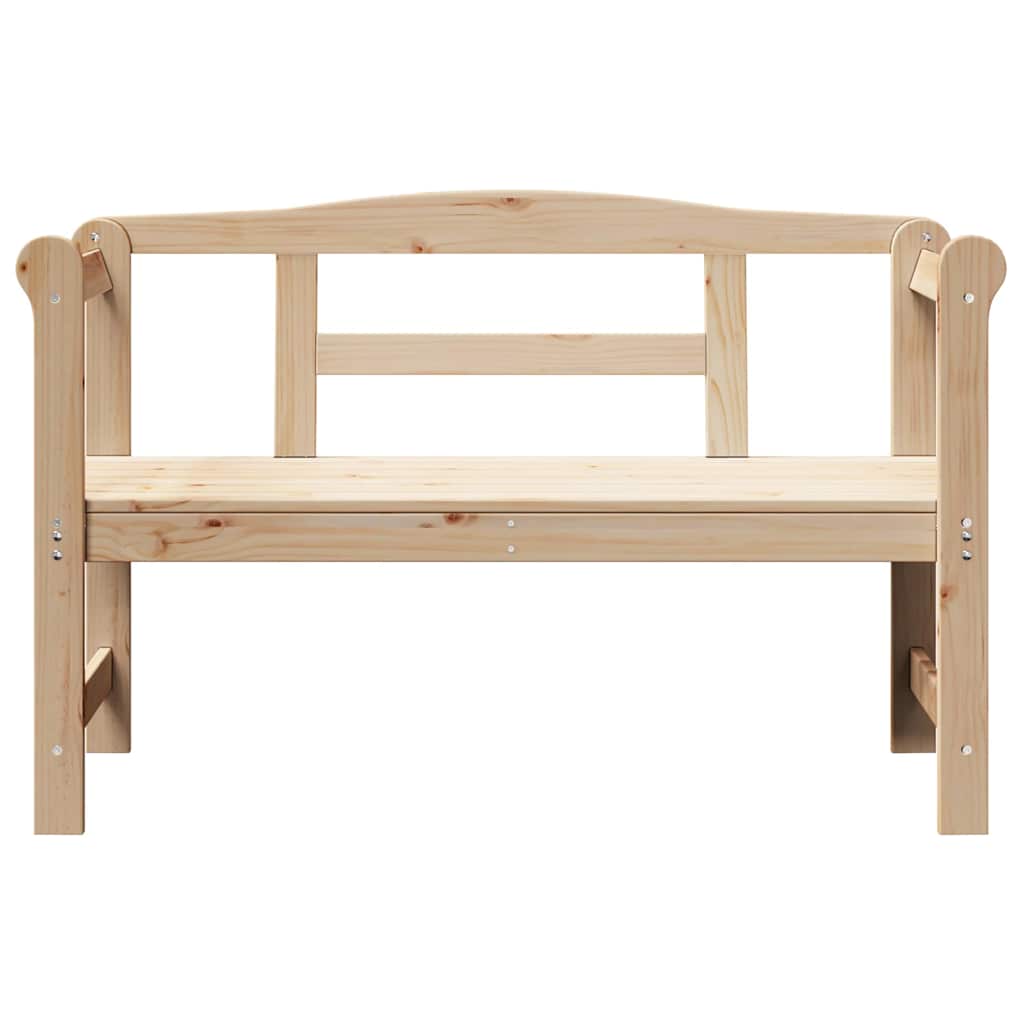 Outdoor Bench 119 X 44 X 76 Cm Solid Pine Wood