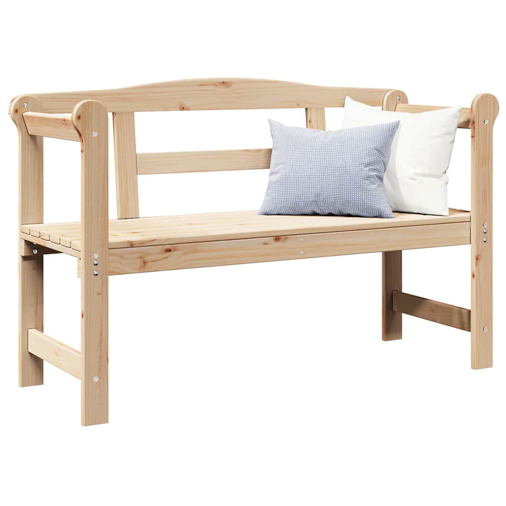Outdoor Bench 119 X 44 X 76 Cm Solid Pine Wood