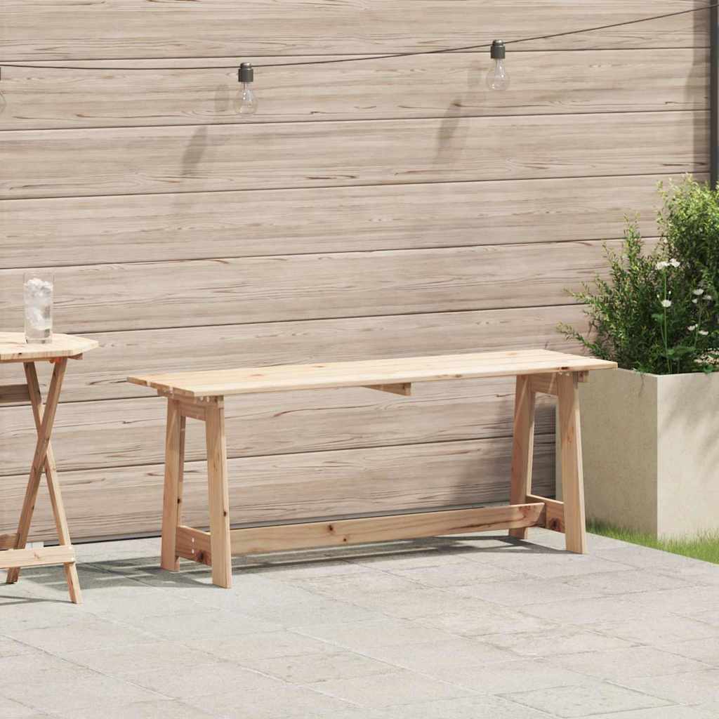 Outdoor Bench Brown 119 X 37 X 47 Cm Solid Pine Wood