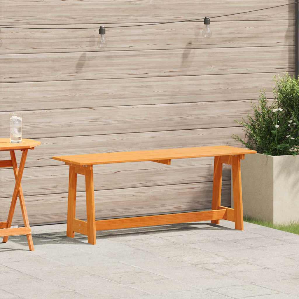 Outdoor Bench Brown 119 X 37 X 47 Cm Solid Pine Wood