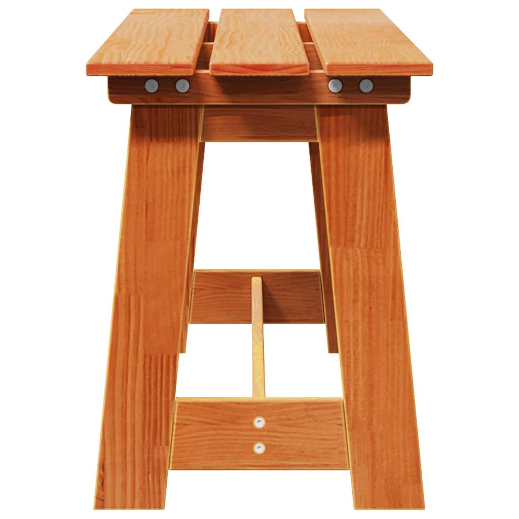 Outdoor Bench Brown 119 X 37 X 47 Cm Solid Pine Wood