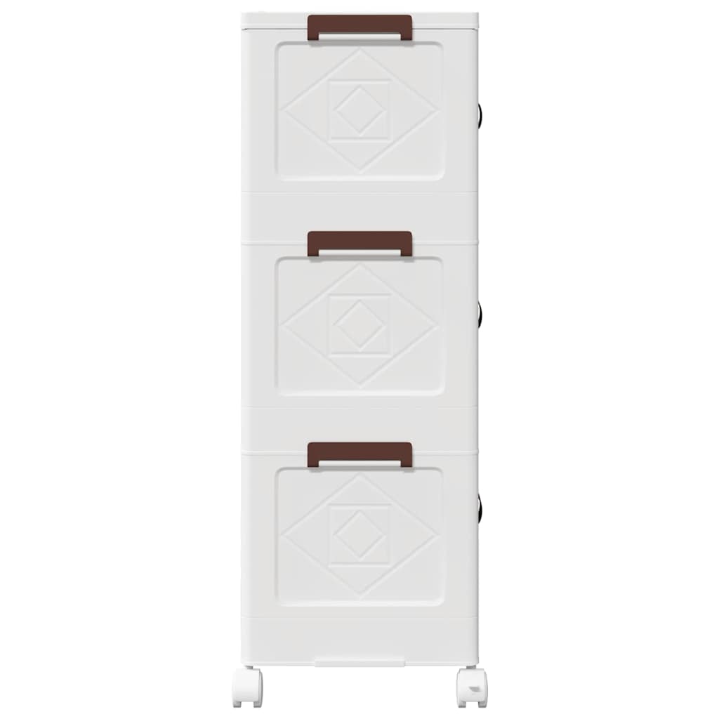 Stackable Storage Box With Wheels 3-Tier 28 L