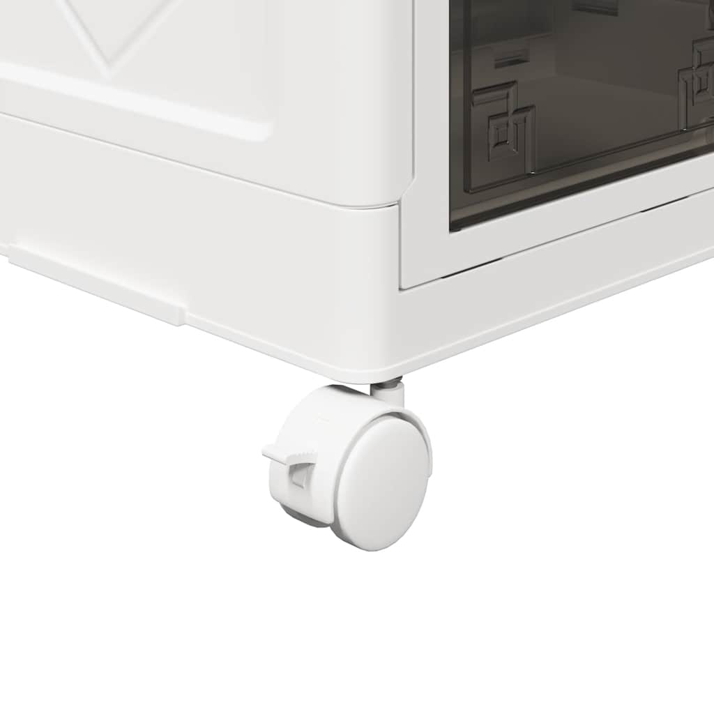 Stackable Storage Box With Wheels 3-Tier 28 L