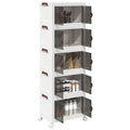 Stackable Storage Box With Wheels 3-Tier 28 L
