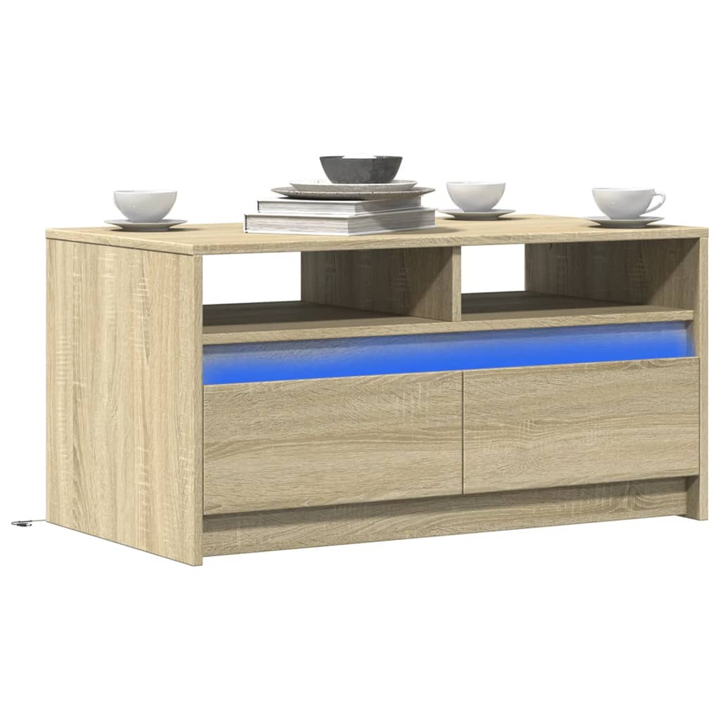 Coffee Table Artisian Oak 90 X 50 X 45 Cm Engineered Wood