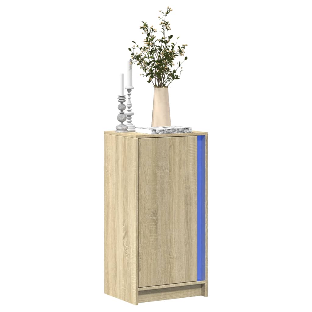 Sideboard With Led 42.5X34X85 Cm Engineered Wood