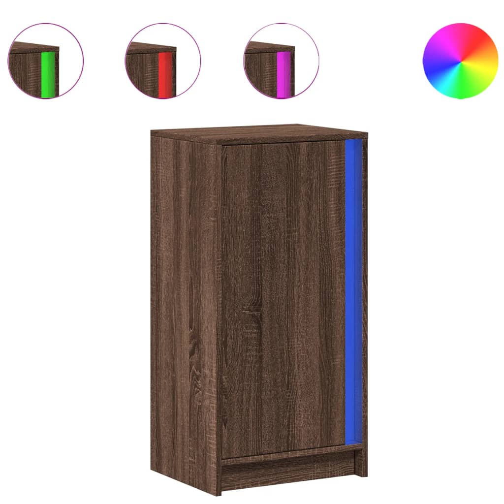 Sideboard With Led 42.5X34X85 Cm Engineered Wood