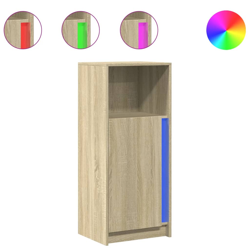 Sideboard With Led 42.5X34X100 Cm Engineered Wood