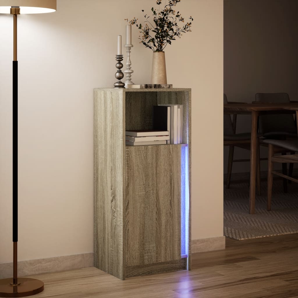 Sideboard With Led 42.5X34X100 Cm Engineered Wood