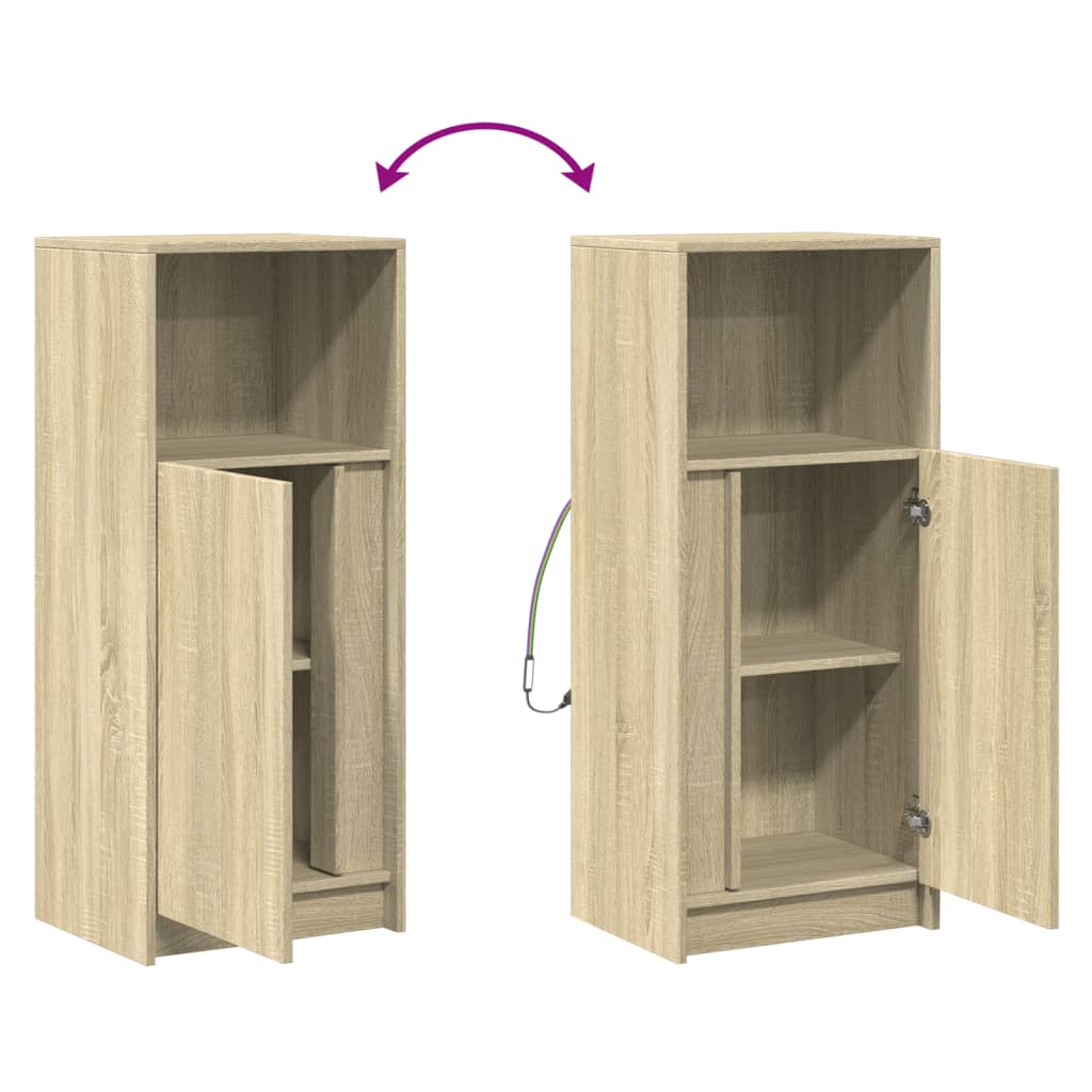 Sideboard With Led 42.5X34X100 Cm Engineered Wood