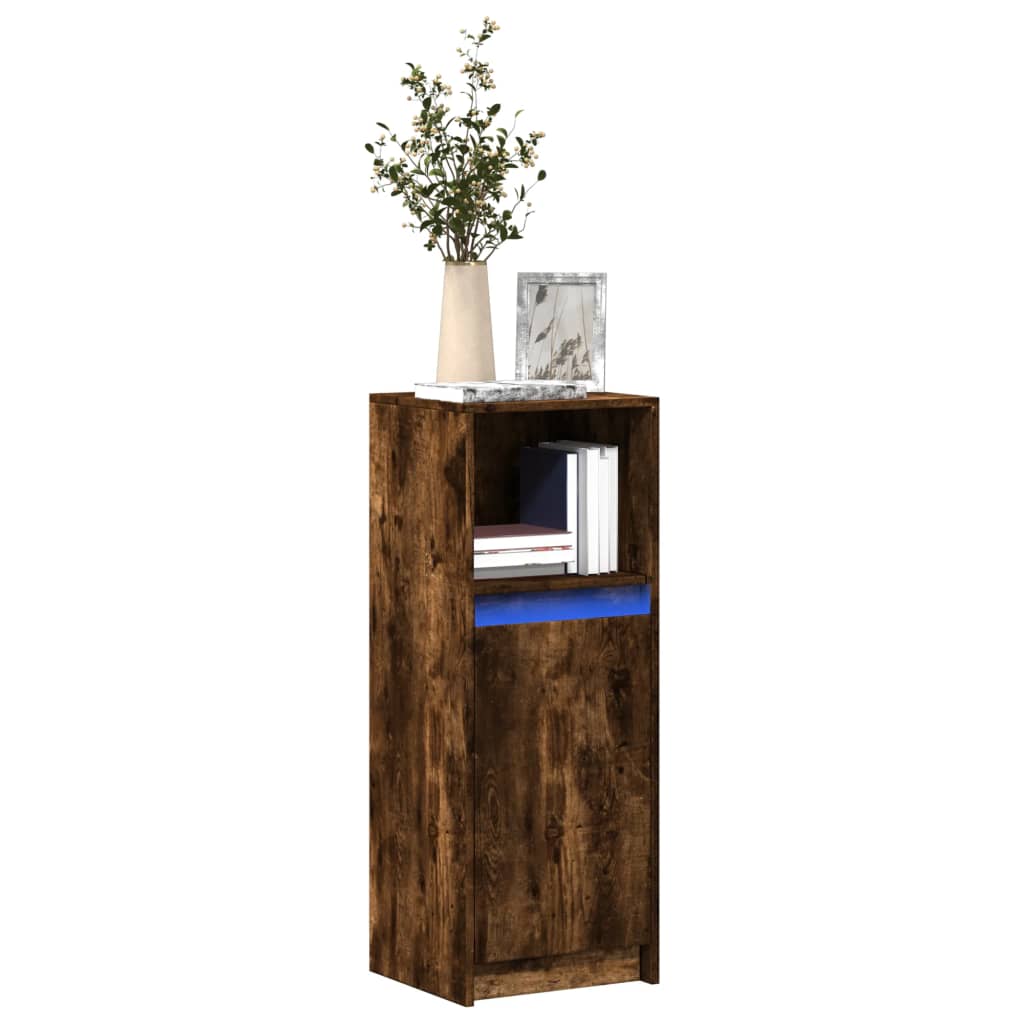 Sideboard With Led 38X34X100 Cm Engineered Wood