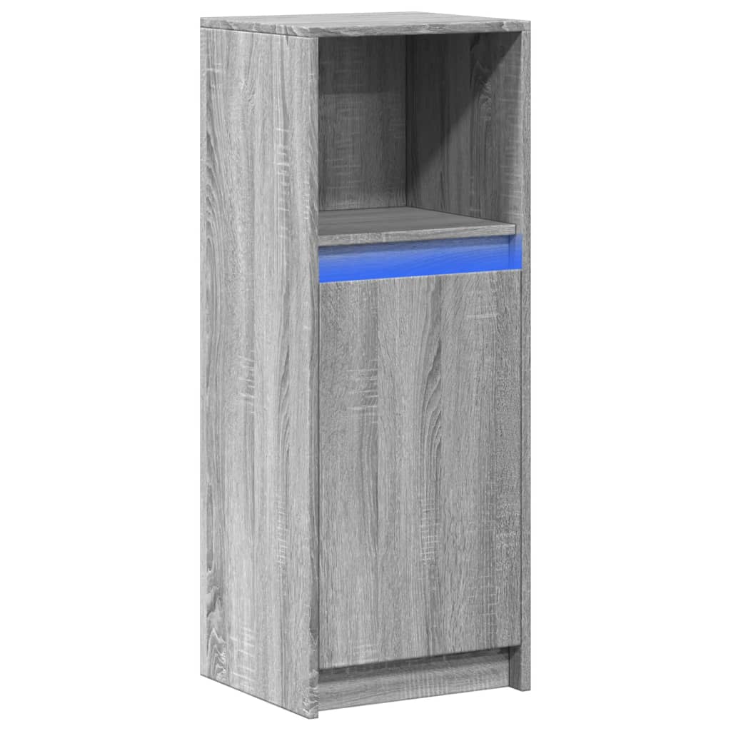Sideboard With Led 38X34X100 Cm Engineered Wood