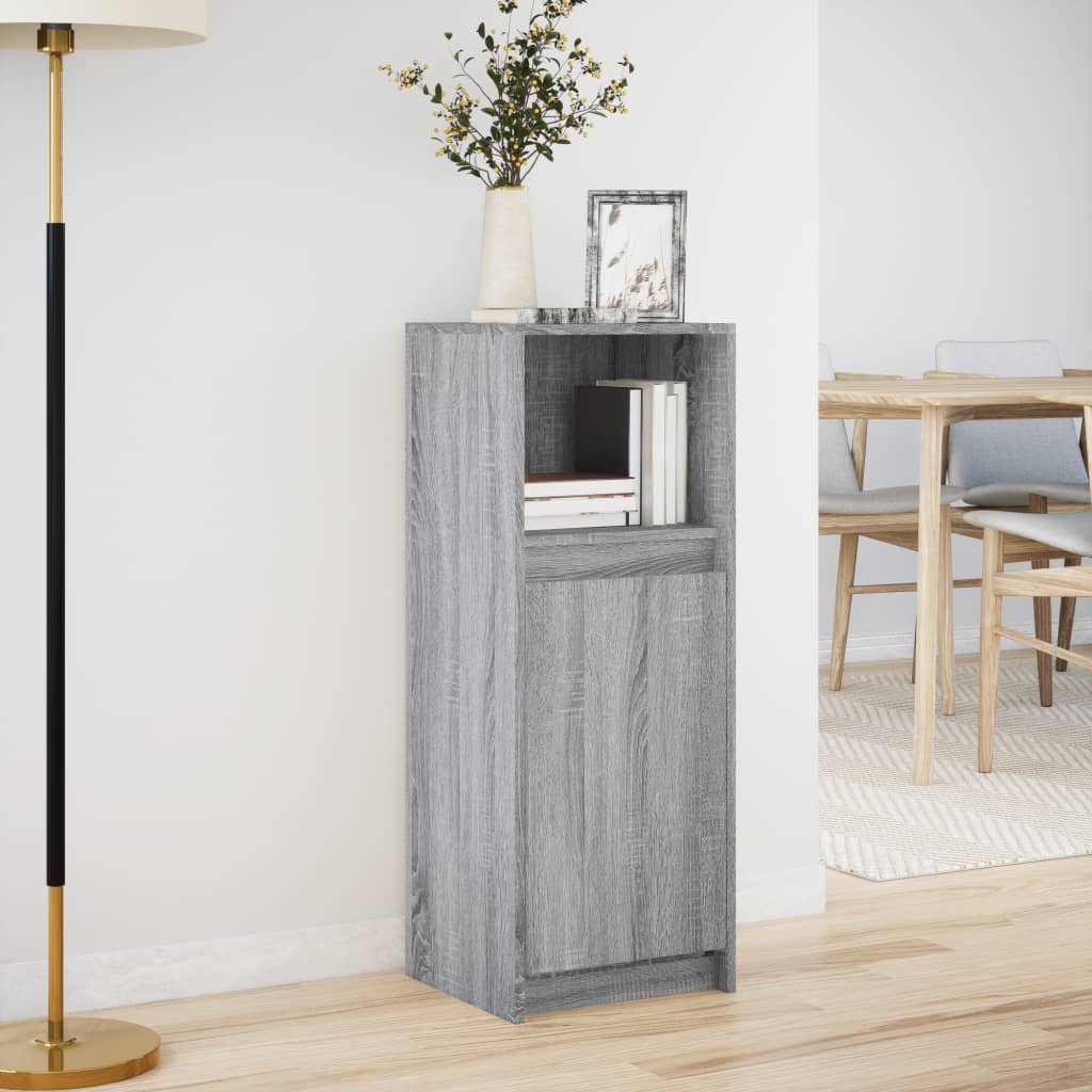 Sideboard With Led 38X34X100 Cm Engineered Wood