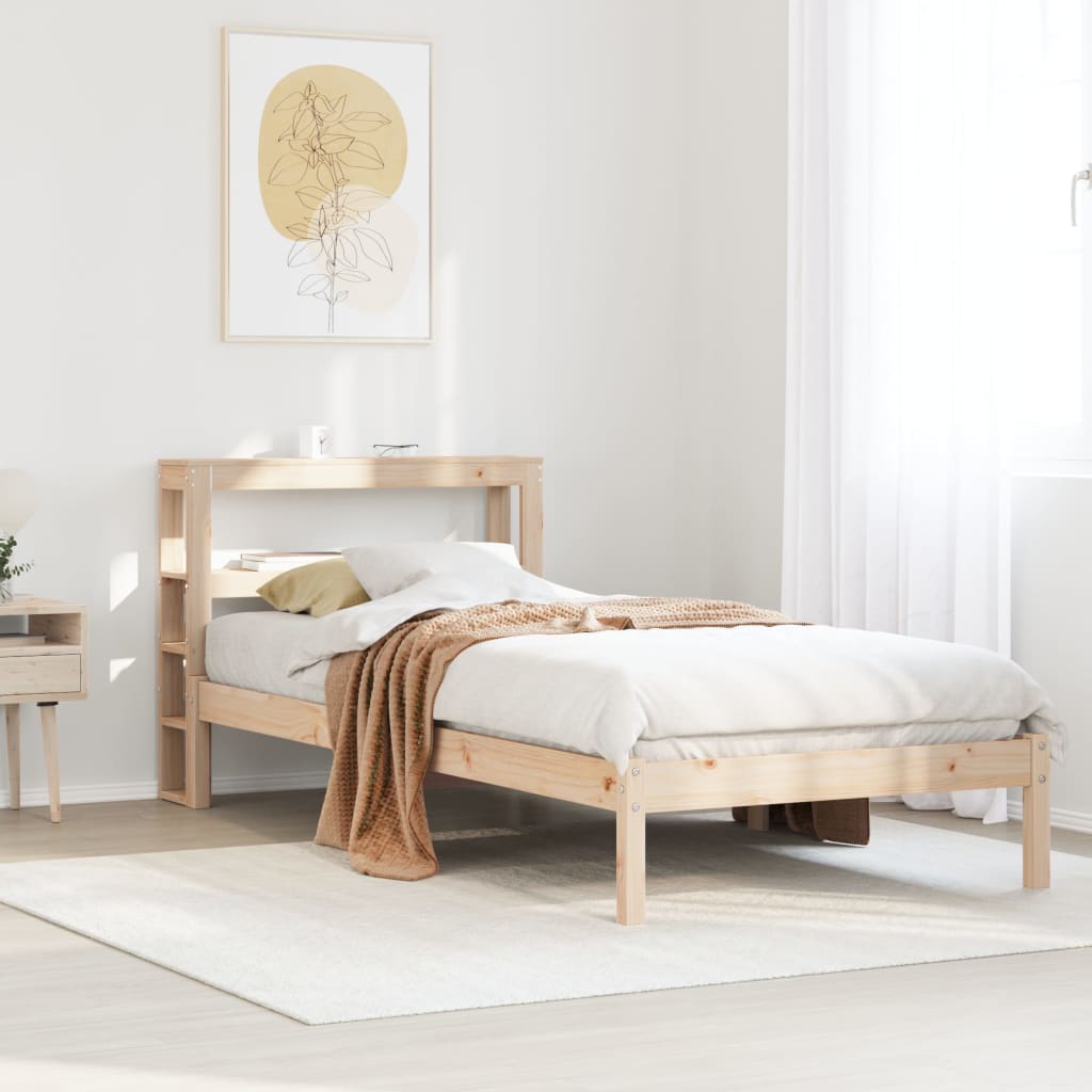Bed Frame Without Mattress Solid Wood Pine