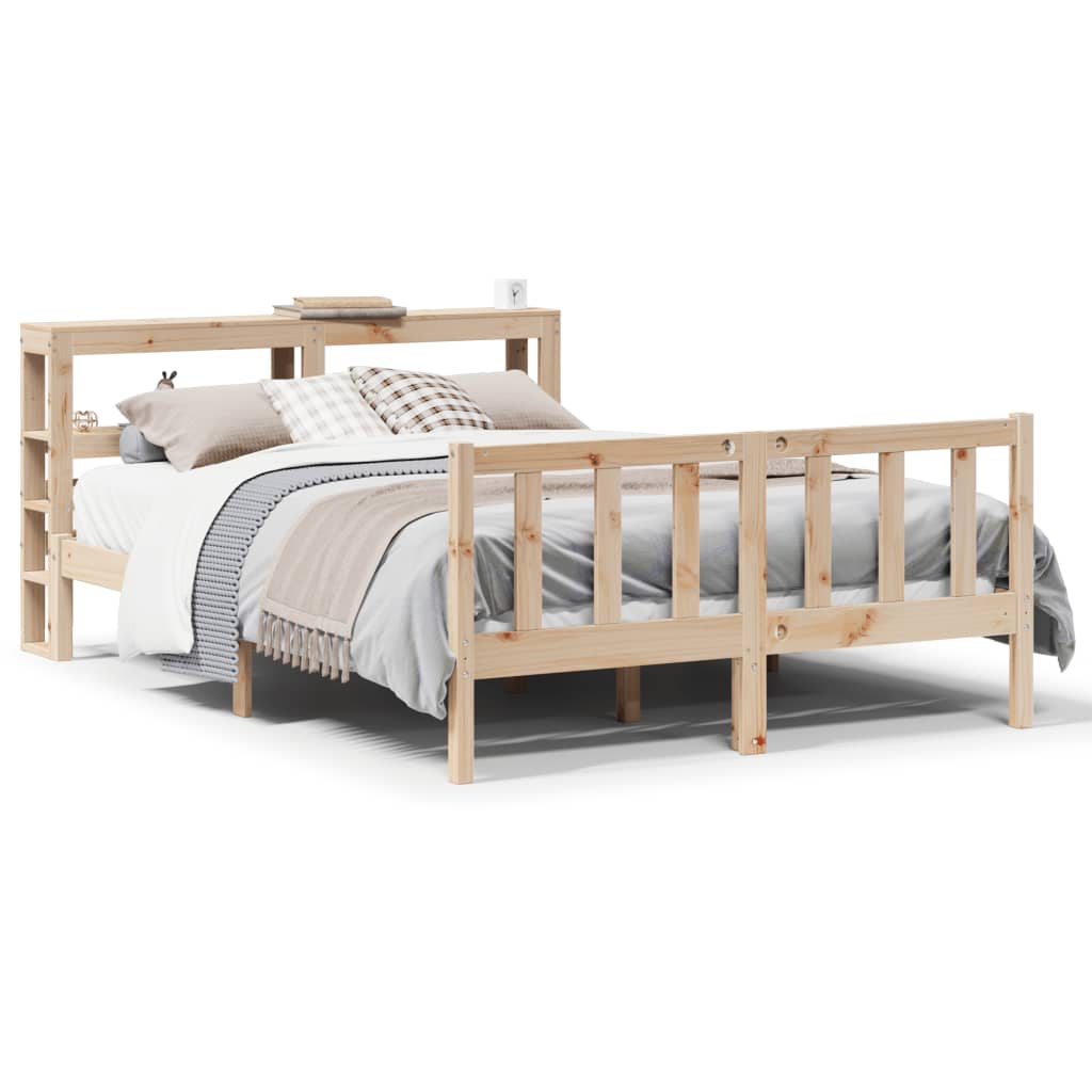 Bed Frame Without Mattress 120X200 Cm Solid Wood Pine