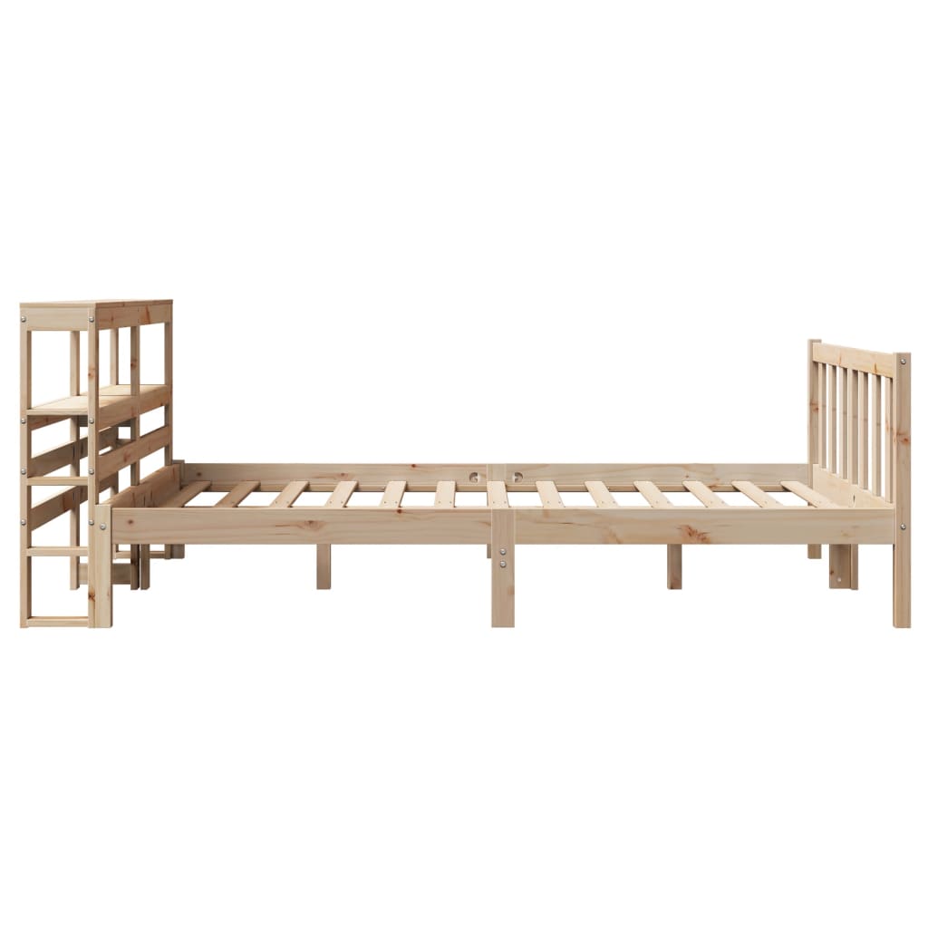 Bed Frame Without Mattress 120X200 Cm Solid Wood Pine