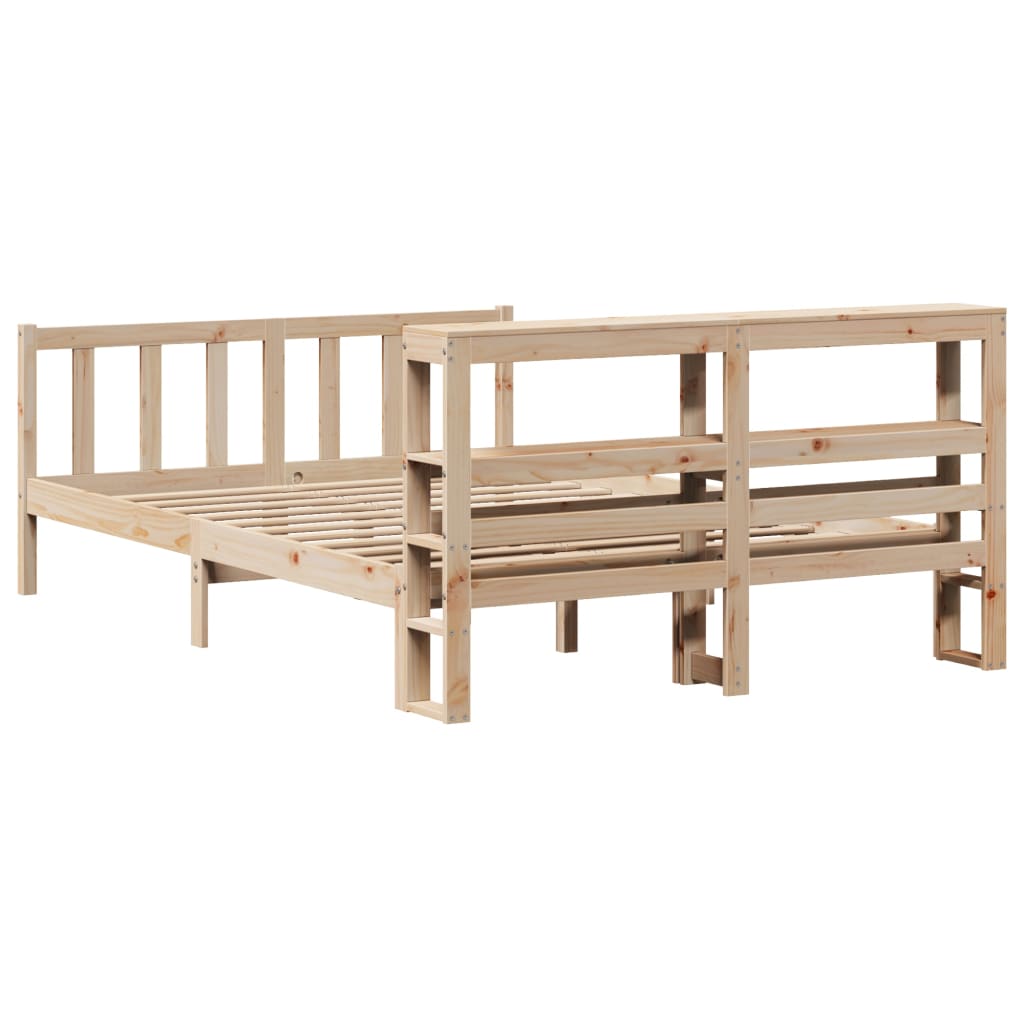 Bed Frame Without Mattress 120X200 Cm Solid Wood Pine