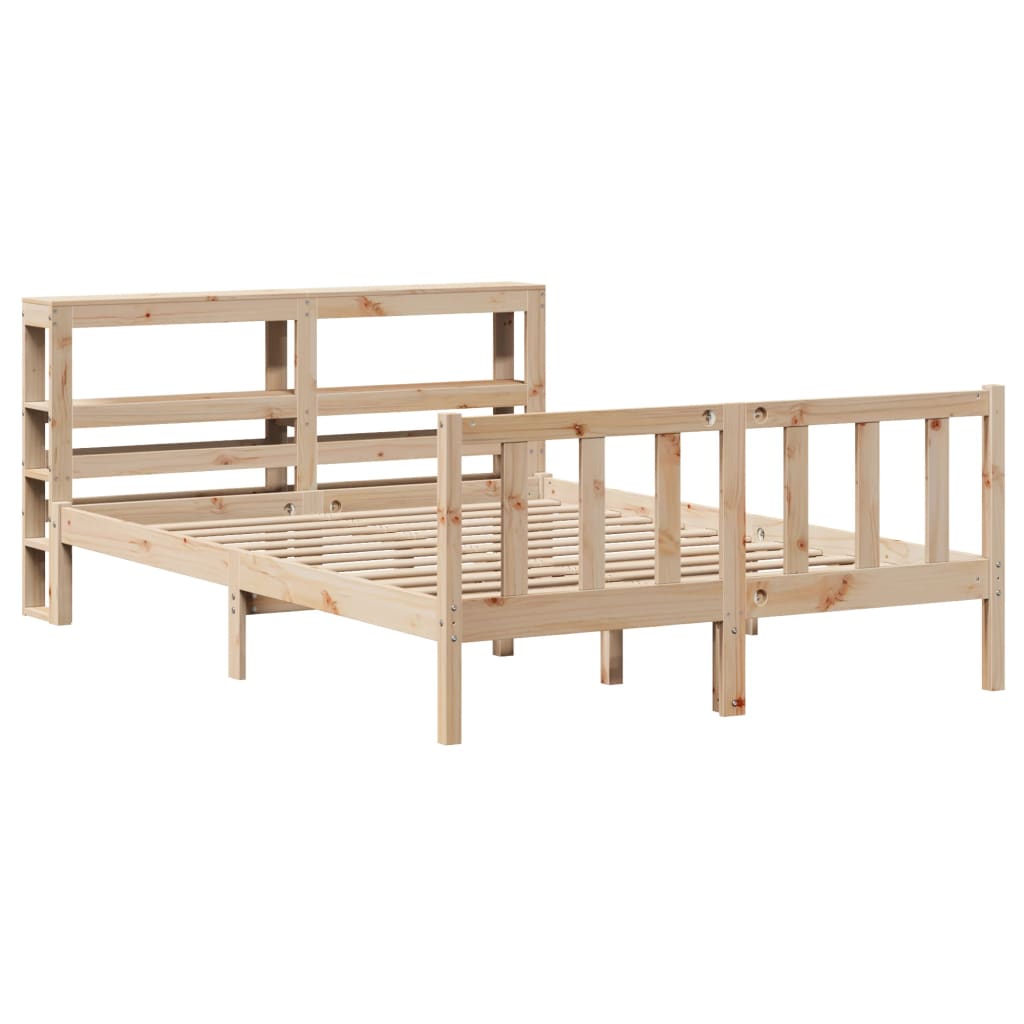 Bed Frame Without Mattress Solid Wood Pine