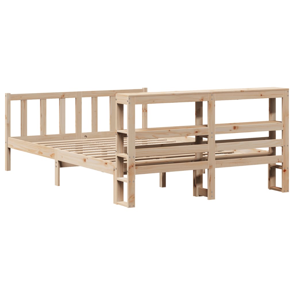 Bed Frame Without Mattress Solid Wood Pine