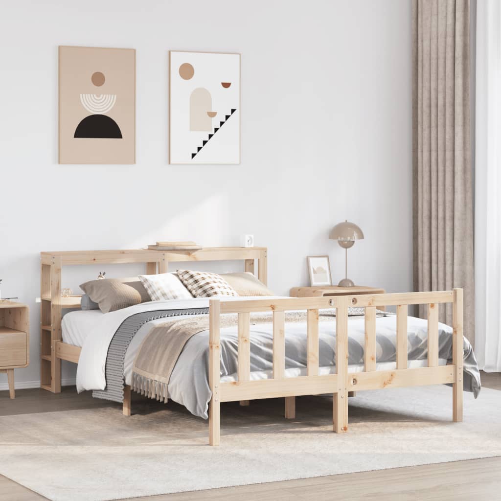 Bed Frame Without Mattress Solid Wood Pine