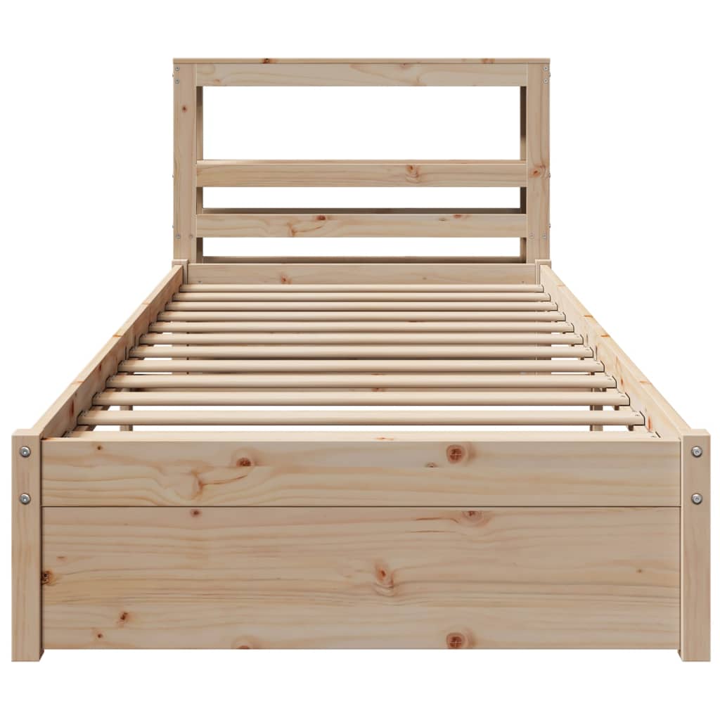 Bed Frame With Headboard Without Mattress 90X200 Cm
