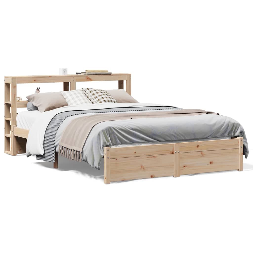 Bed Frame With Headboard Without Mattress 140X200 Cm