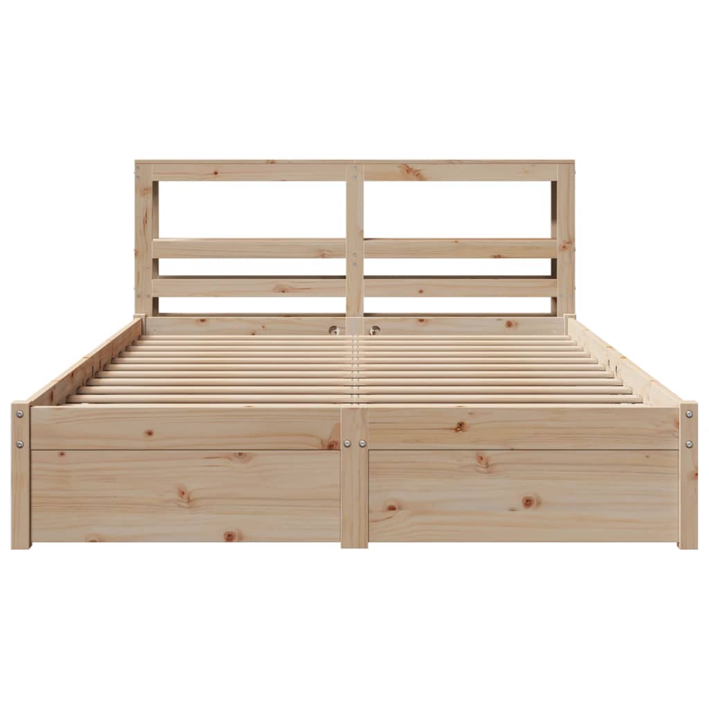 Bed Frame With Headboard Without Mattress 140X200 Cm
