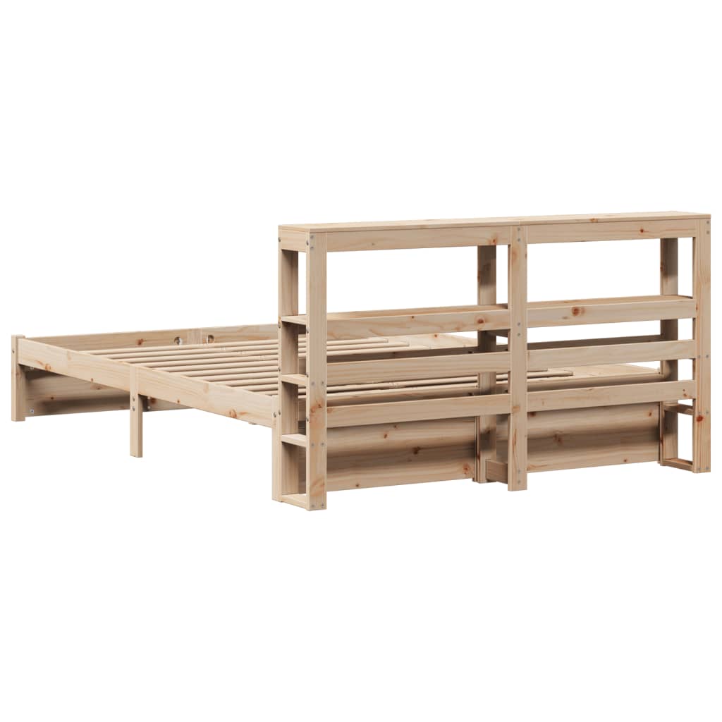 Bed Frame With Headboard Without Mattress 140X200 Cm