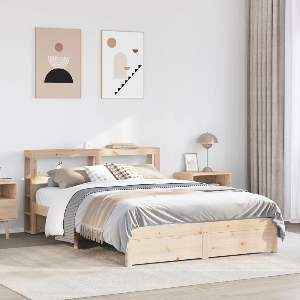 Bed Frame With Headboard Without Mattress 140X200 Cm