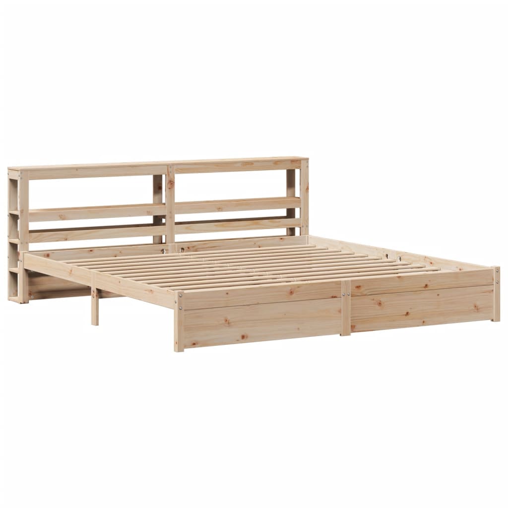 Bed Frame With Headboard Without Mattress 180X200 Cm Super King