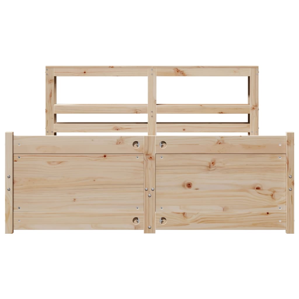 Bed Frame With Headboard Without Mattress 140X200 Cm