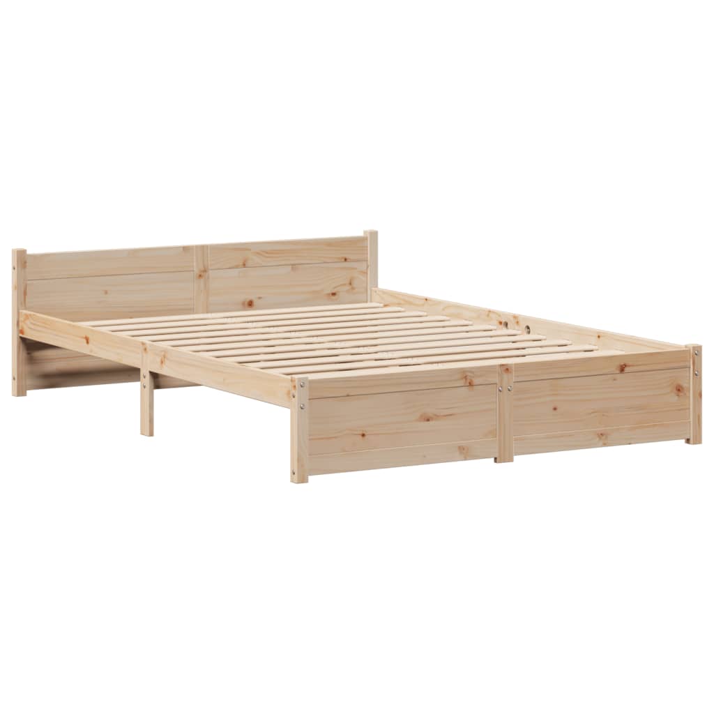 Bed Frame With Headboard Without Mattress 140X200 Cm