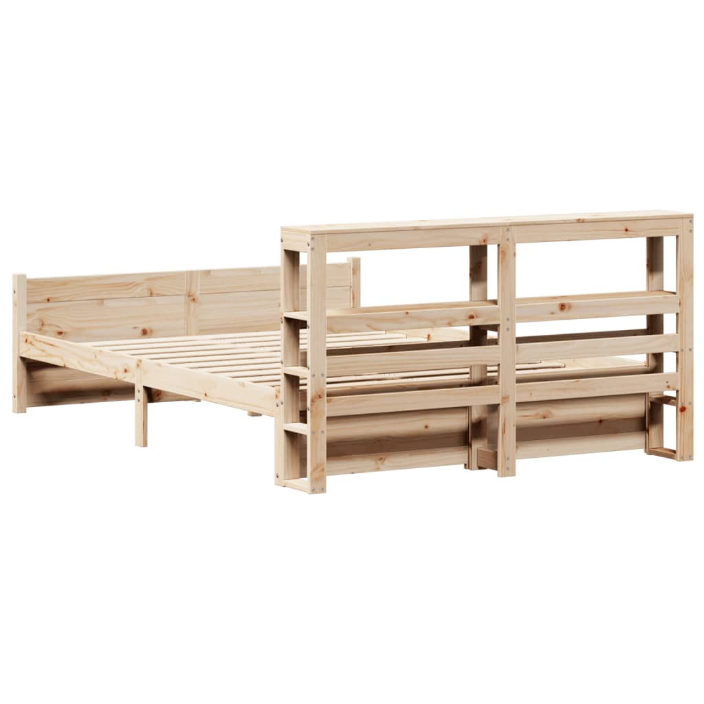 Bed Frame With Headboard Without Mattress 140X200 Cm