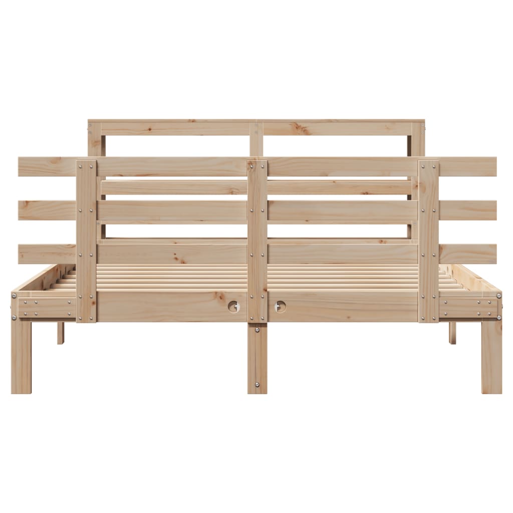 Bed Frame With Headboard Without Mattress 140X200 Cm
