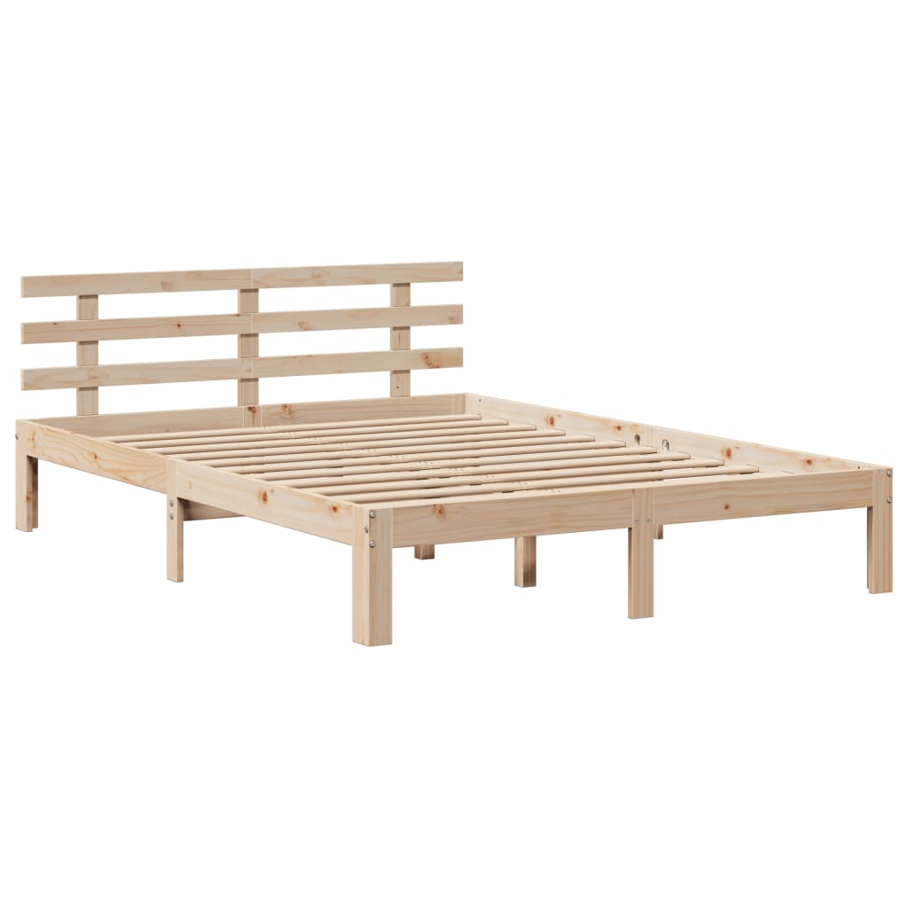 Bed Frame With Headboard Without Mattress 140X200 Cm
