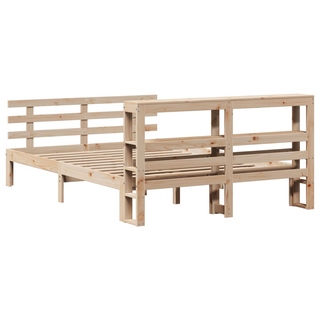 Bed Frame With Headboard Without Mattress 140X200 Cm