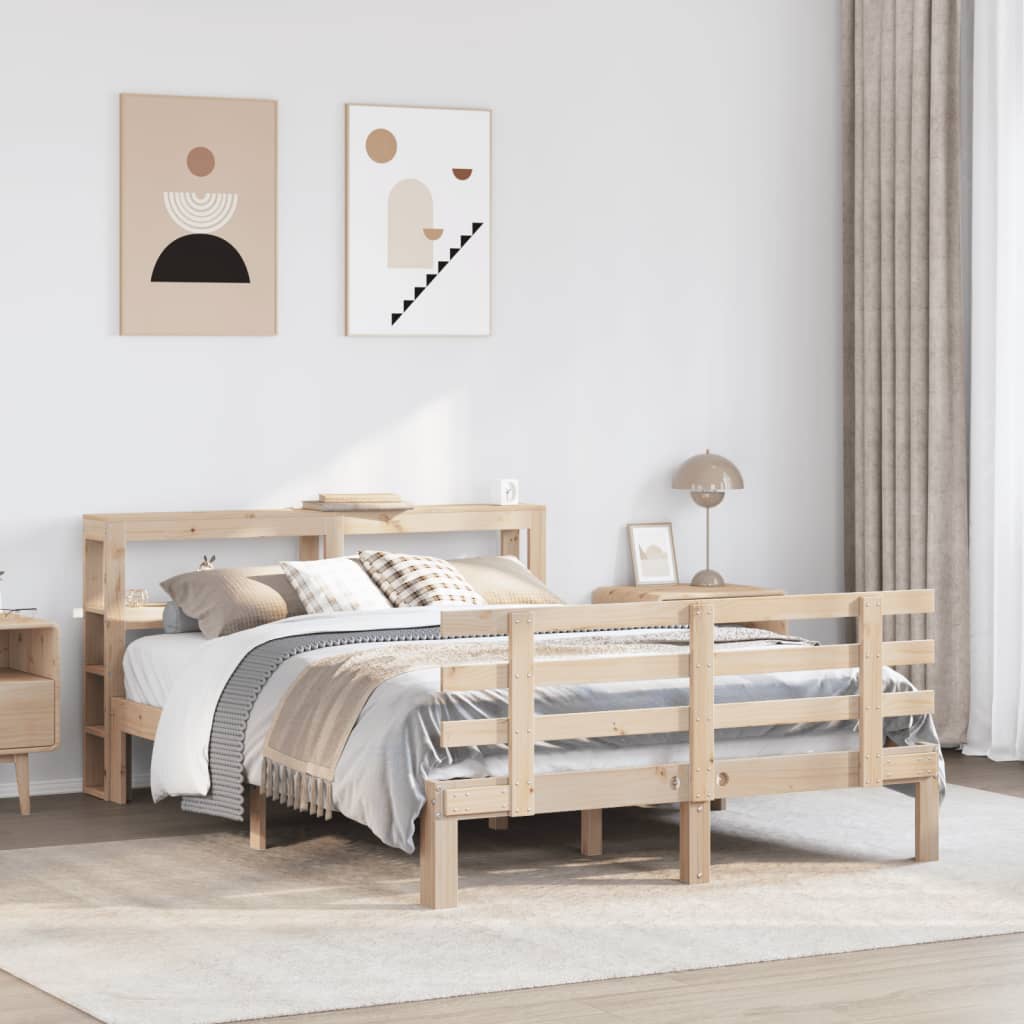 Bed Frame With Headboard Without Mattress 140X200 Cm