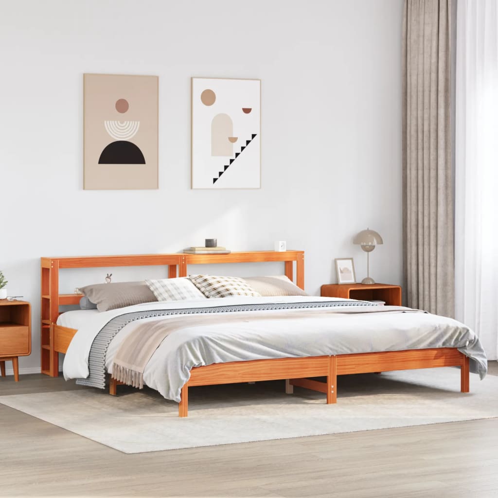 Bed Frame Without Mattress King Size Solid Wood Pine