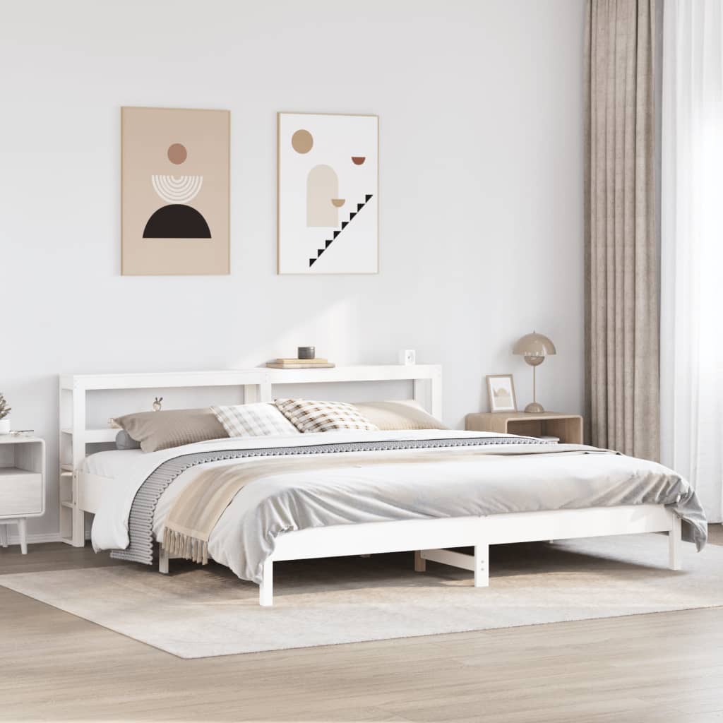 Bed Frame Without Mattress King Size Solid Wood Pine