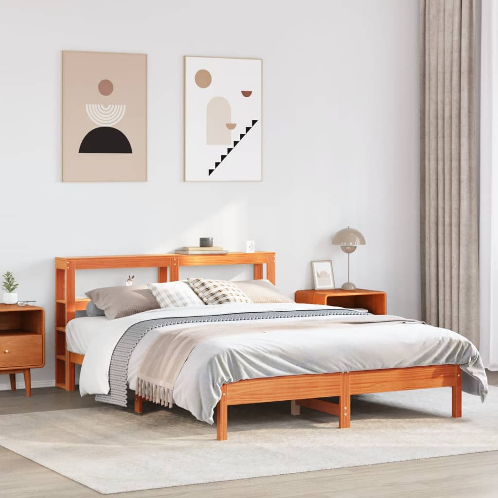 Bed Frame Without Mattress King Size Solid Wood Pine
