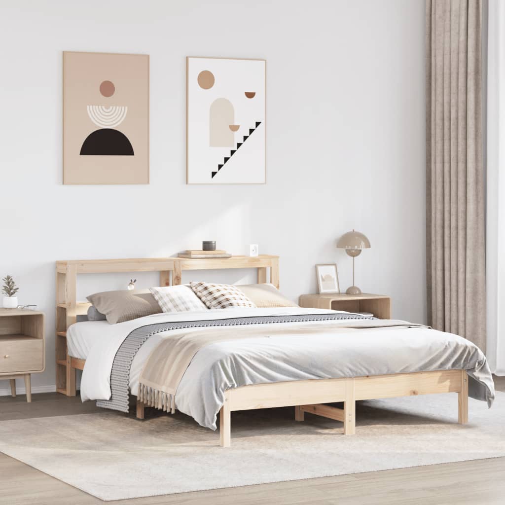 Bed Frame Without Mattress King Size Solid Wood Pine