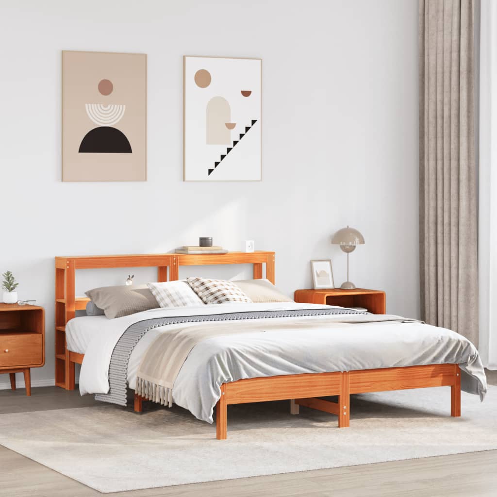 Bed Frame Without Mattress King Size Solid Wood Pine