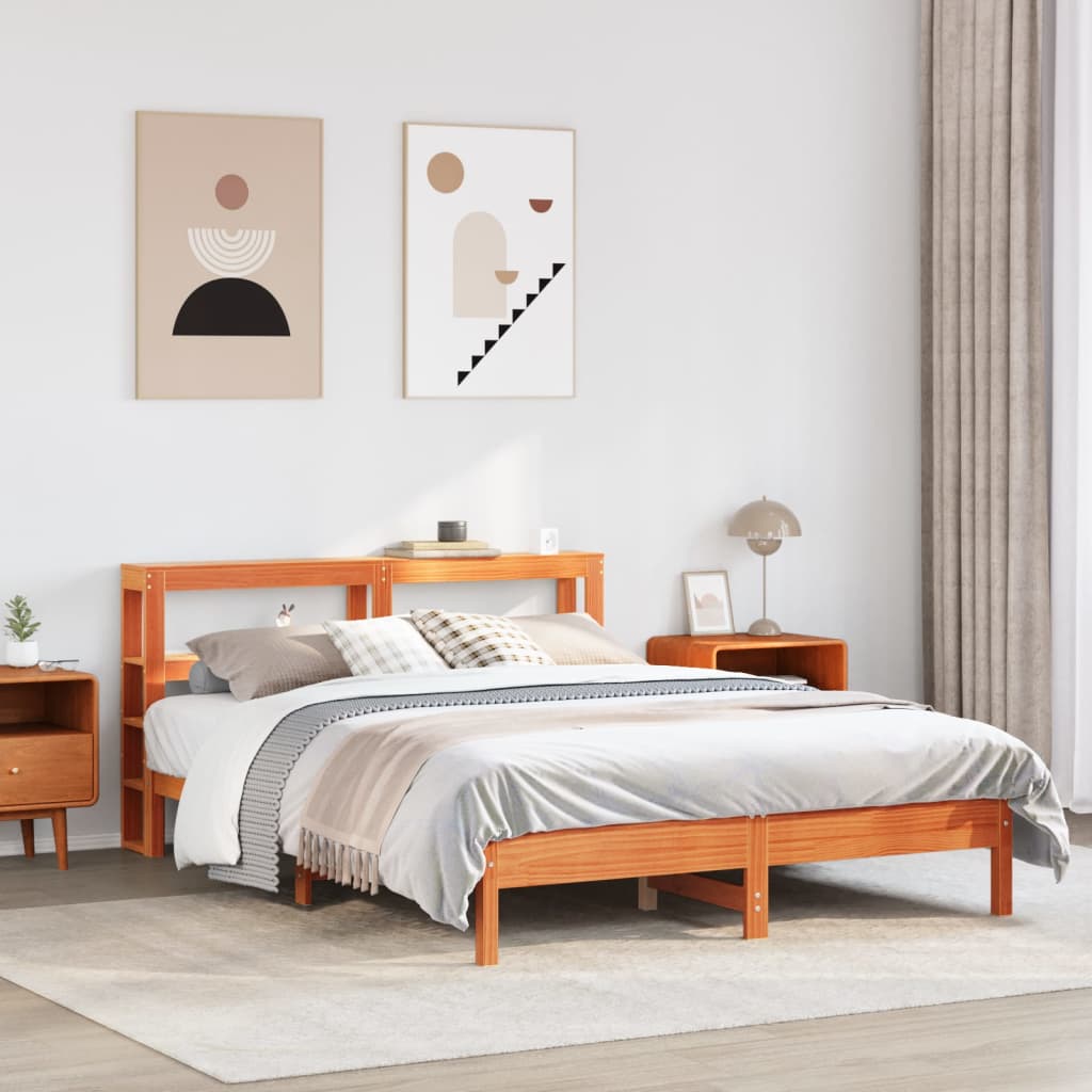 Bed Frame Without Mattress King Size Solid Wood Pine