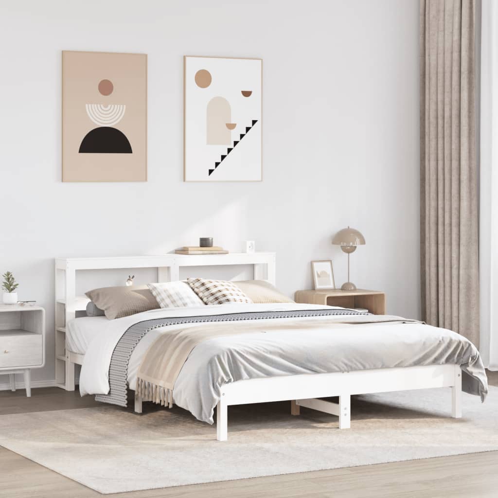 Bed Frame Without Mattress King Size Solid Wood Pine