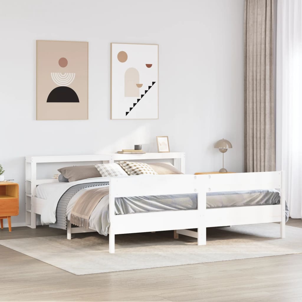 Bed Frame Without Mattress Solid Wood Pine