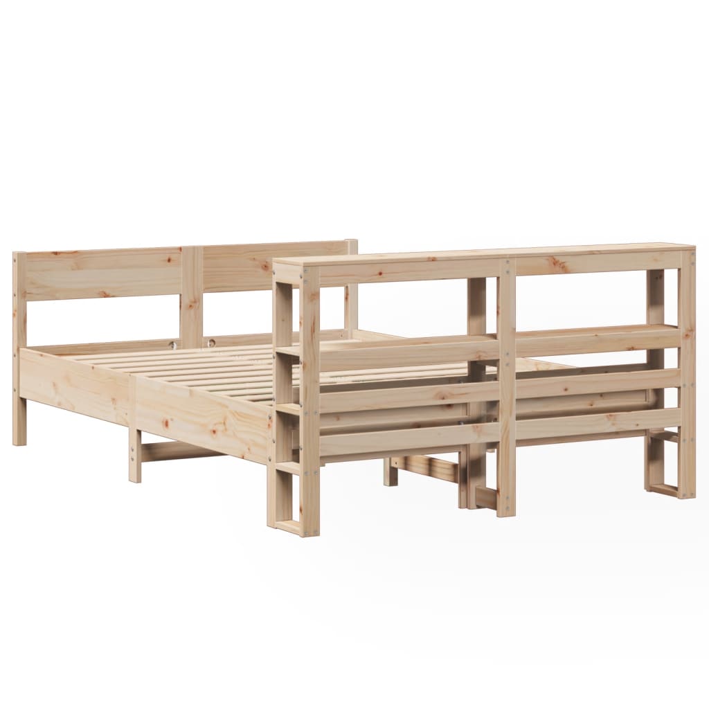Bed Frame Without Mattress Solid Wood Pine
