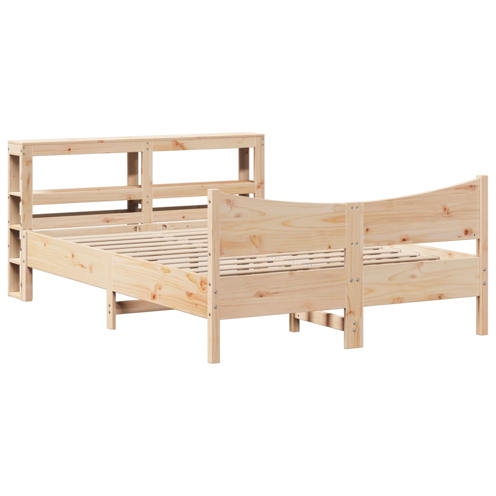 Bed Frame With Headboard Solid Wood Pine